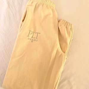 Yellow PLT Joggers